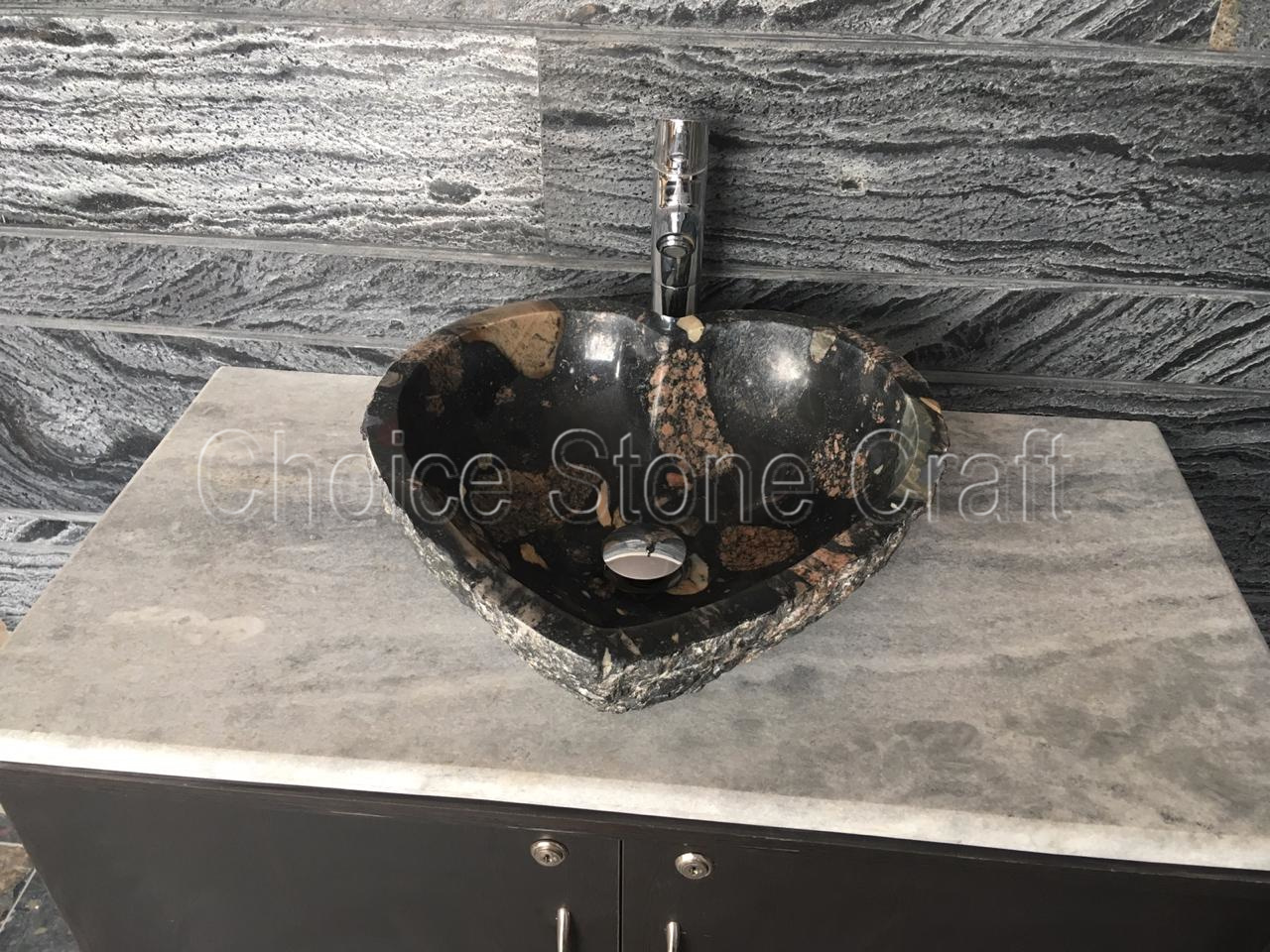 BLACK BEAUTY MARBLE CONTER-TOP BASIN